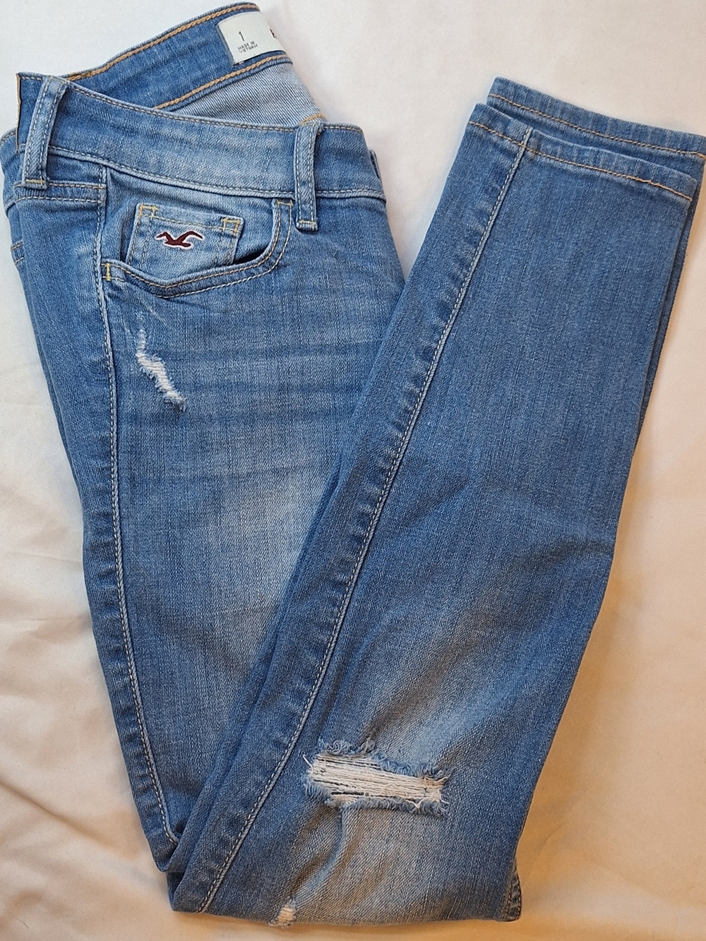 2010s Hollister Low-Rise Slim Fit Jeans SZ 1 R,  W25